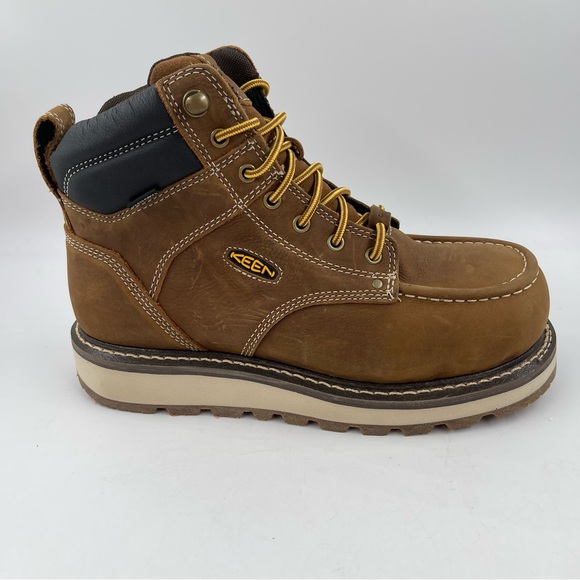 NIB! Keen Men’s Cincinnati 6” Brown Waterproof Carbon-Fiber Toe Work Boot - SZ 9 - Picture 2 of 12